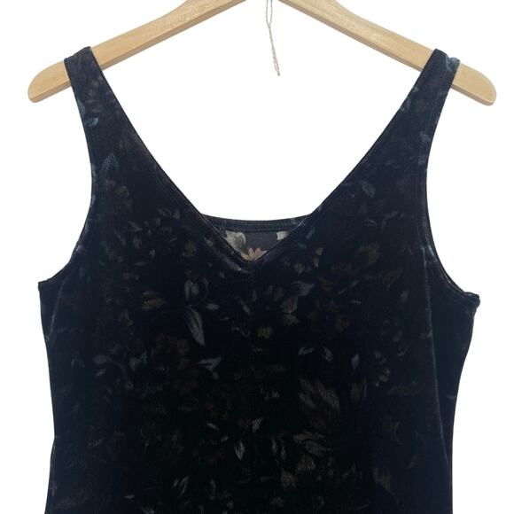 Vintage Y2K All That Jazz Black Floral Velvet Maxi Pencil Dress Sz M 90s Grunge - Picture 8 of 11